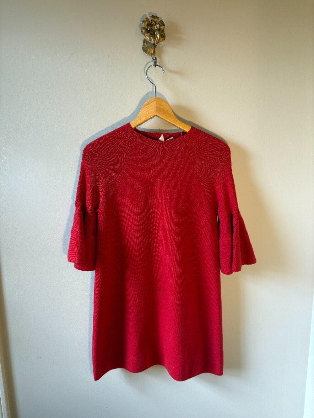 Moth Anthropologie Knit Red Dress